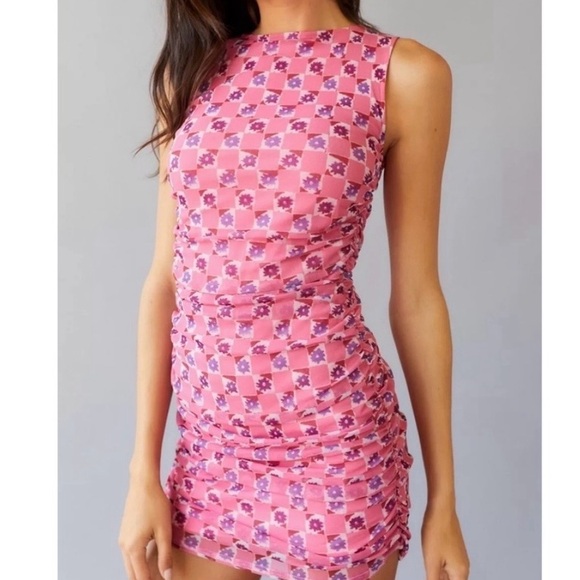 Urban Outfitters Dresses & Skirts - Urban Outfitters Mini Dress with Ruched Sides—Pink & Purple